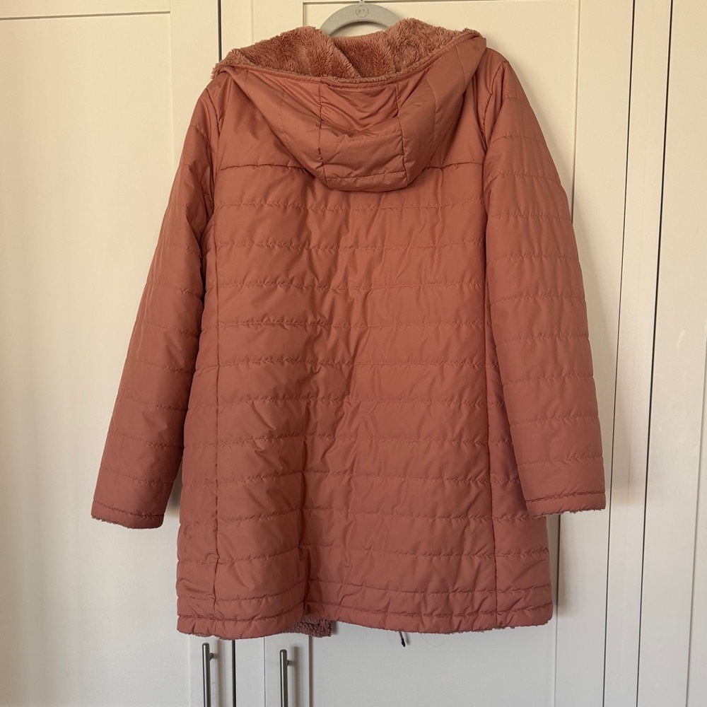 The North Face Women's Long Hooded Puffer Coat - Dusty Rose - Picture 6 of 6